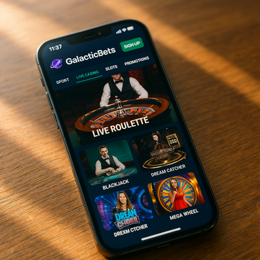 GalacticBets - Mobile Platform - iPhone and Android Responsive Design